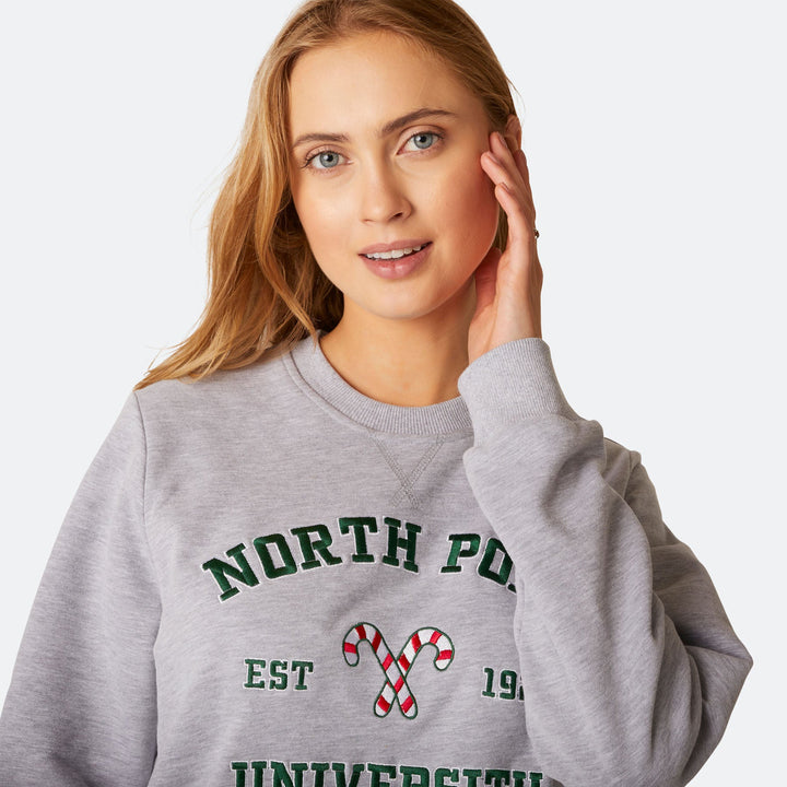 Women's North Pole University Christmas Sweatshirt