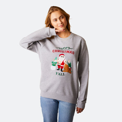 Women's Merry Christmas Y'all Christmas Sweatshirt