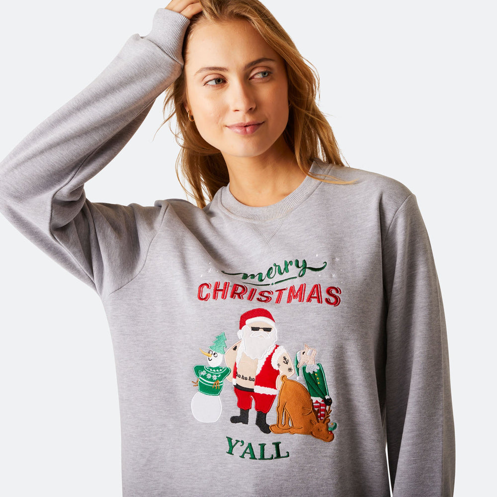 Women's Merry Christmas Y'all Christmas Sweatshirt