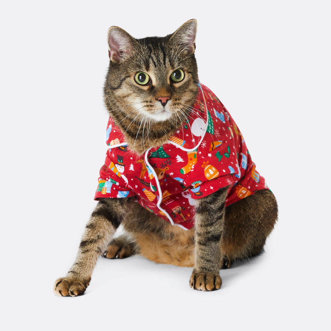 Christmas Dream Red Christmas Pyjamas for Cats