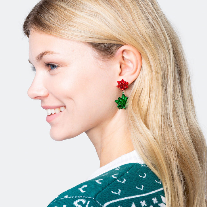 Christmas Ribbon Earrings