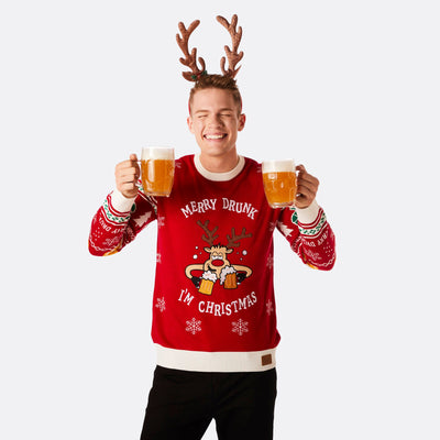 Men's Merry Drunk Christmas Sweater