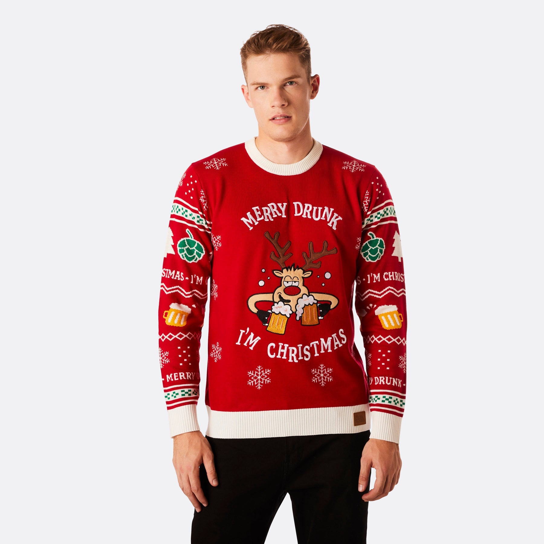 Fashion drunk santa christmas sweater