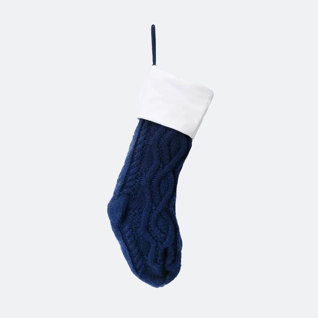 Dark Blue Christmas Stocking