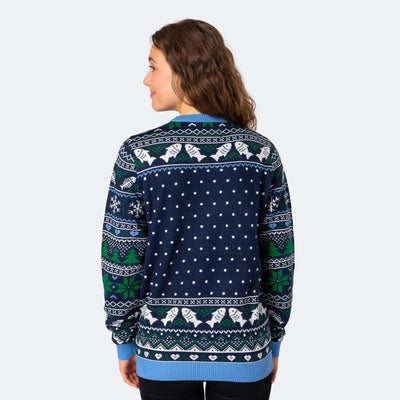 Women's Three Wise Fish Christmas Sweater