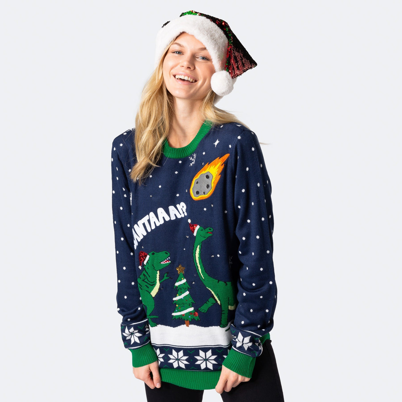 Women's Dinosaurs Christmas Sweater