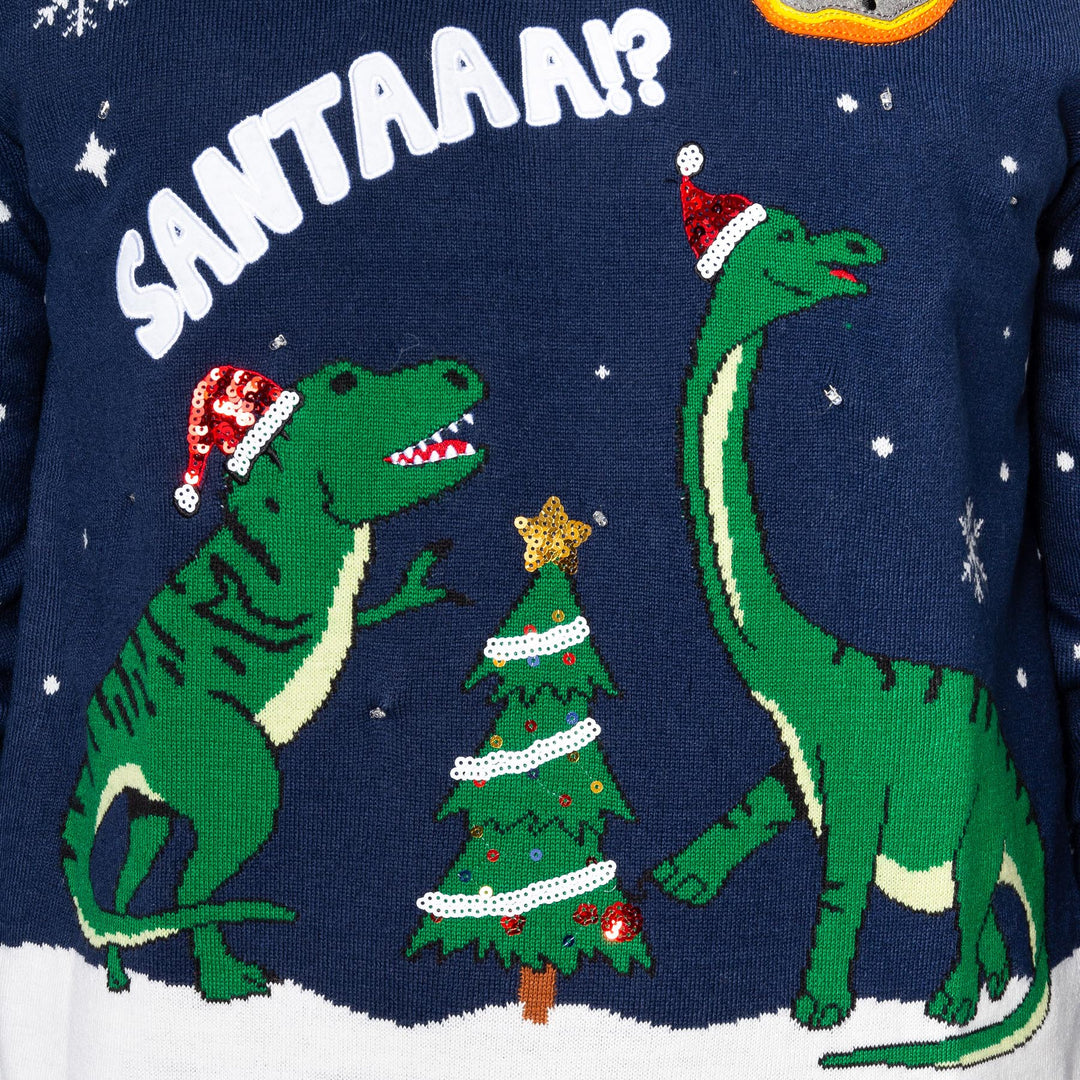 Women's Dinosaurs Christmas Sweater