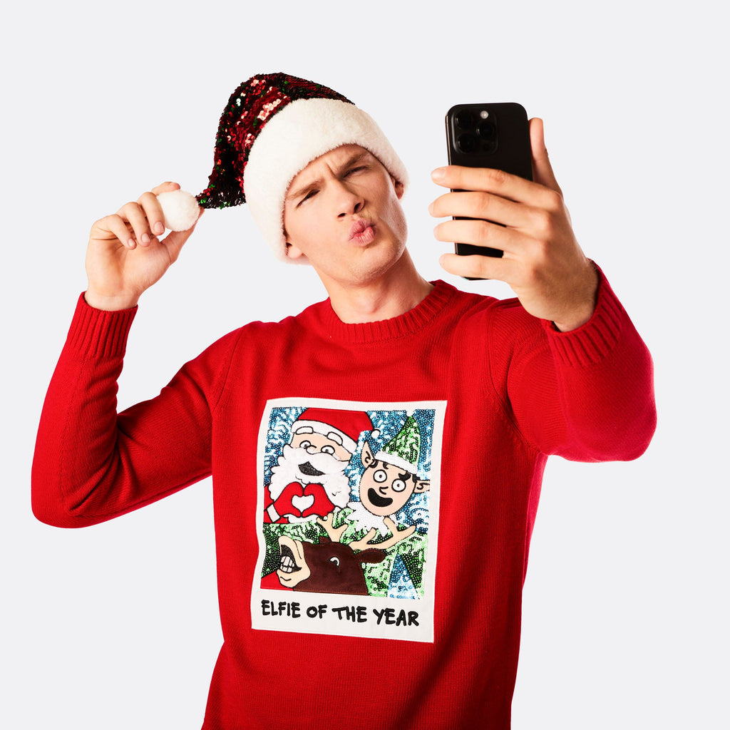 Men s Elfie Christmas Sweater Europe s largest selection SillySanta