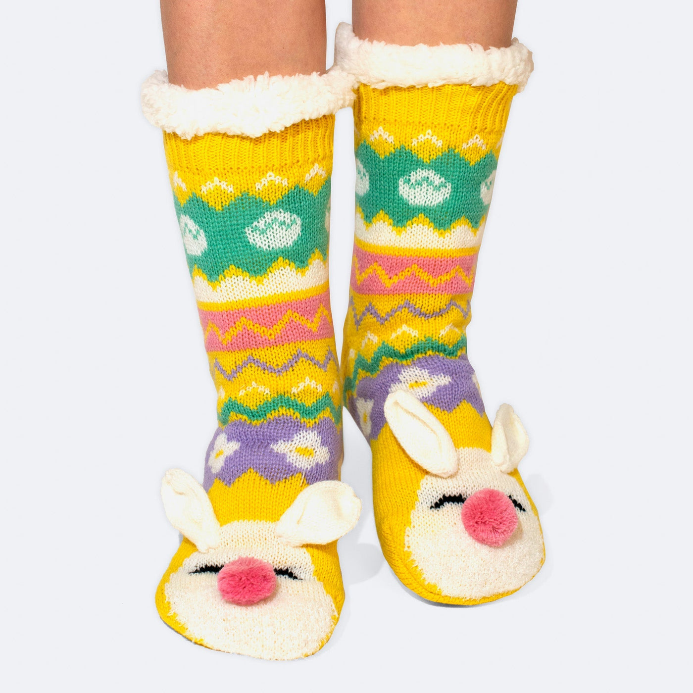 Easter Bunny Sherpa Socks
