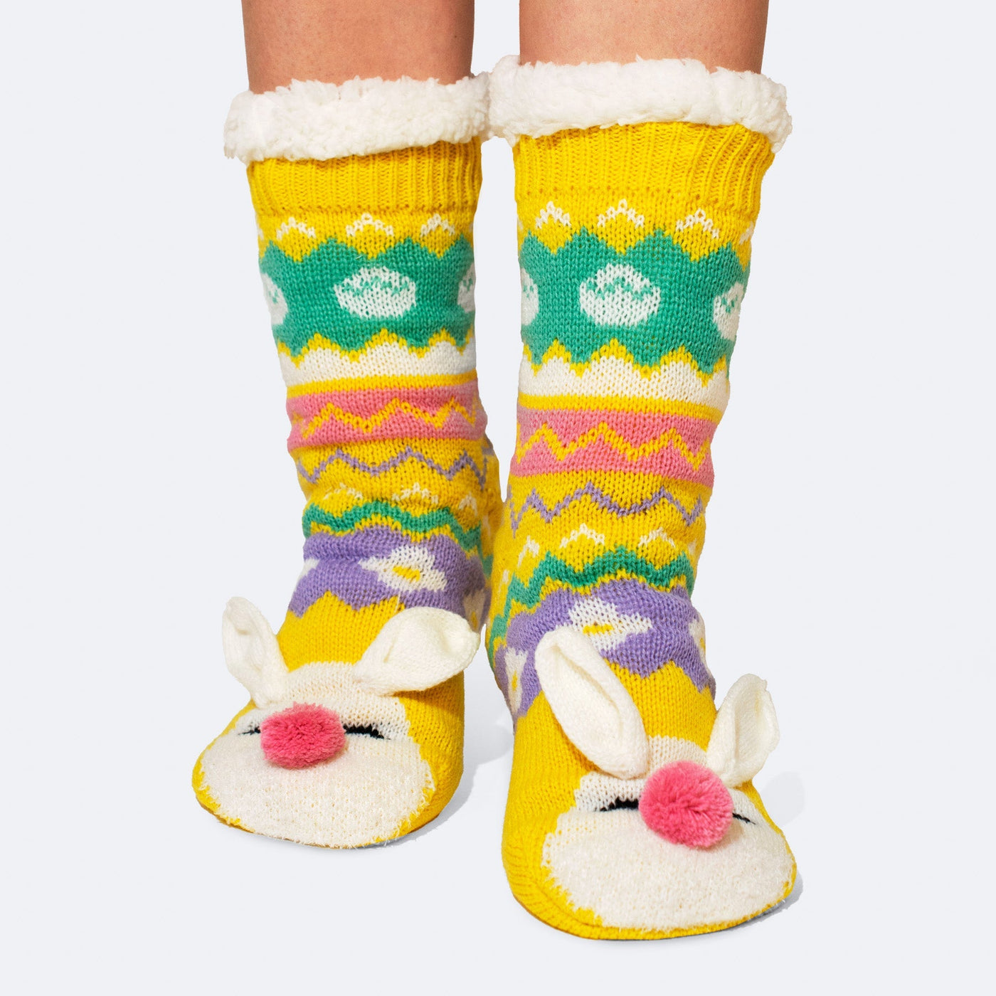 Easter Bunny Sherpa Socks