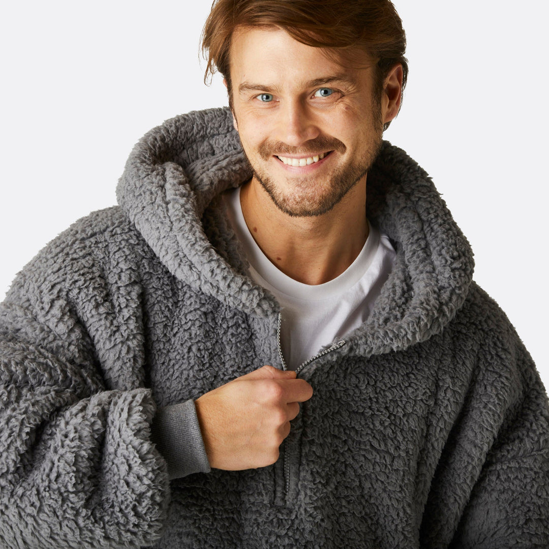 Grey Sherpa HappyHoodie