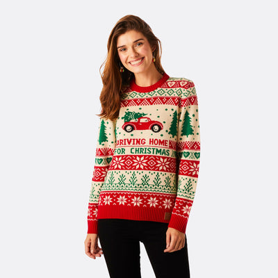 Women's Driving Home Christmas Sweater