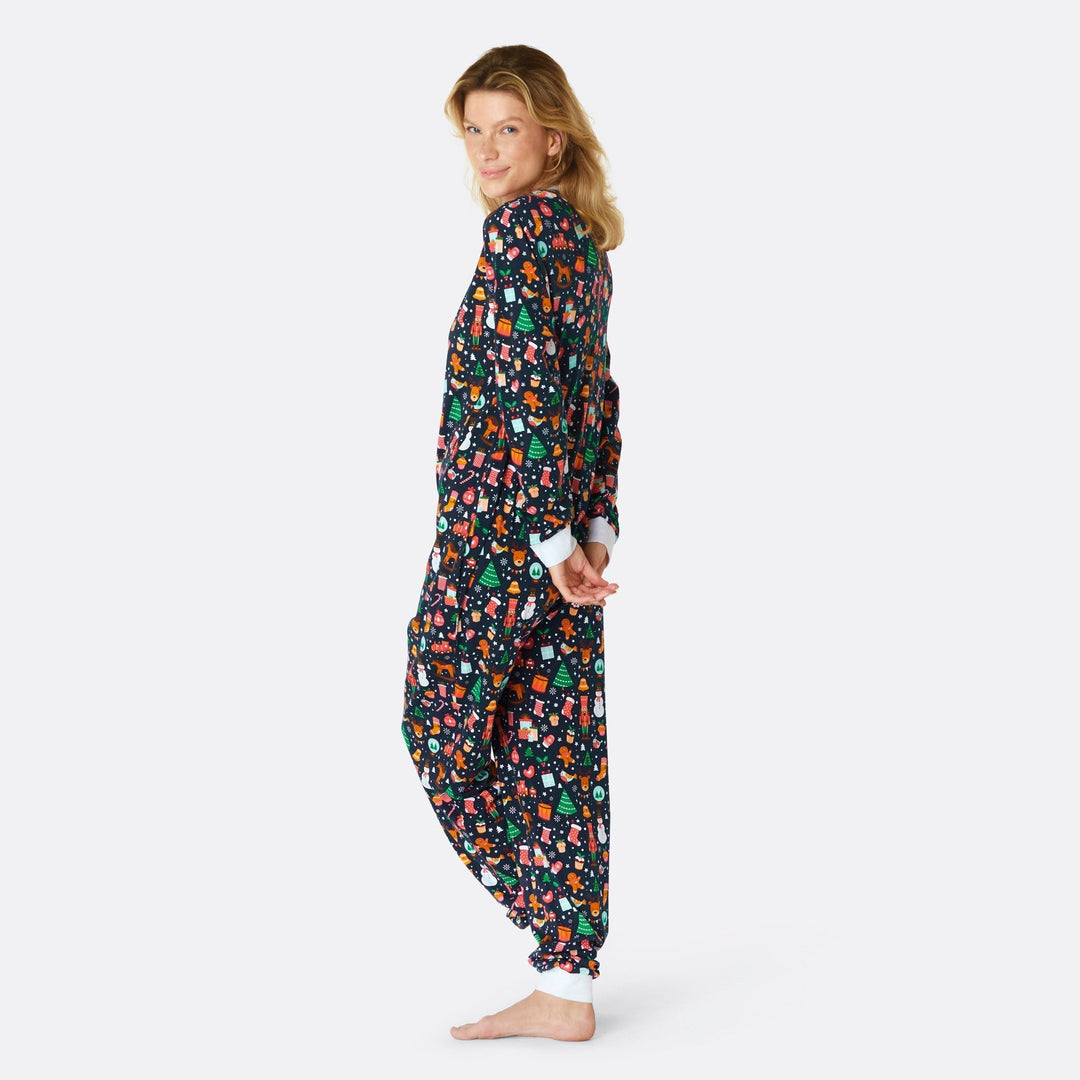 Women's Blue Christmas Dream Overall Christmas Pyjamas