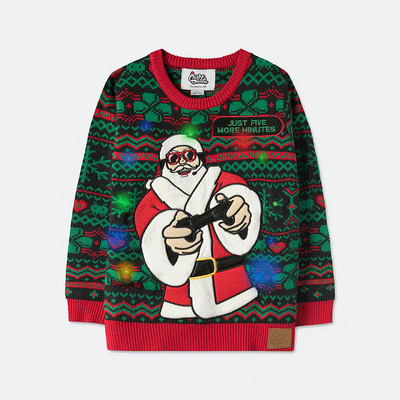 Kids' "Just Five More Minutes" Christmas Sweater