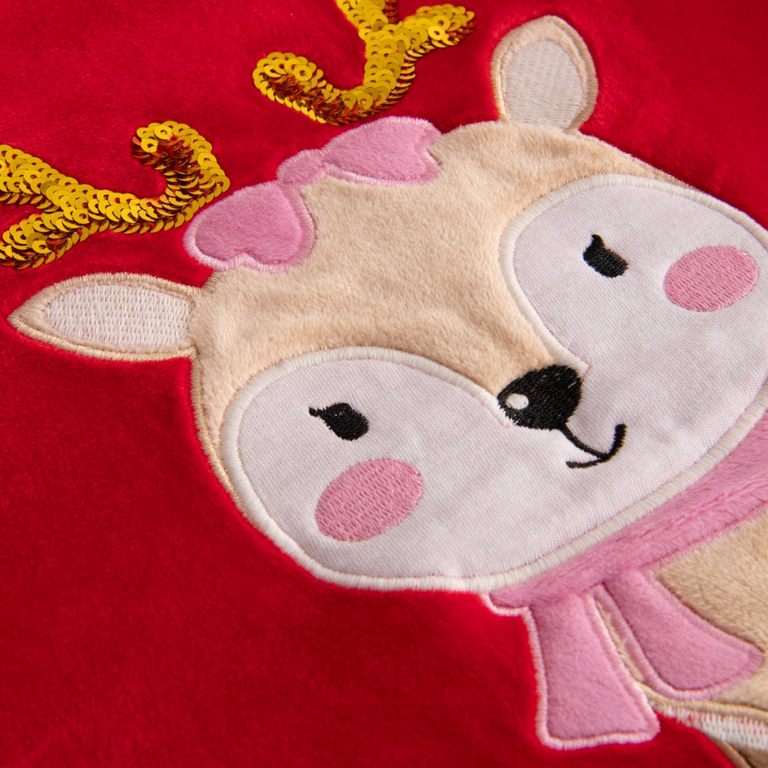 Kids' Red Reindeer Christmas Sweater