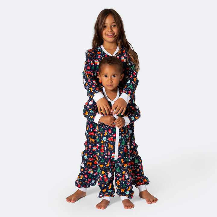 Kids' Blue Christmas Dream Overall Christmas Pyjamas