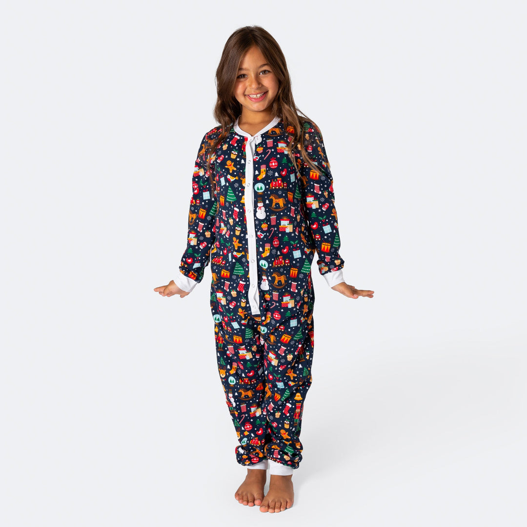 Kids' Blue Christmas Dream Overall Christmas Pyjamas