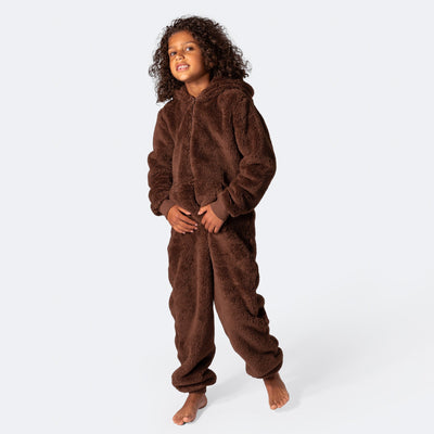 Kids' Brown Teddy Bear Onesie