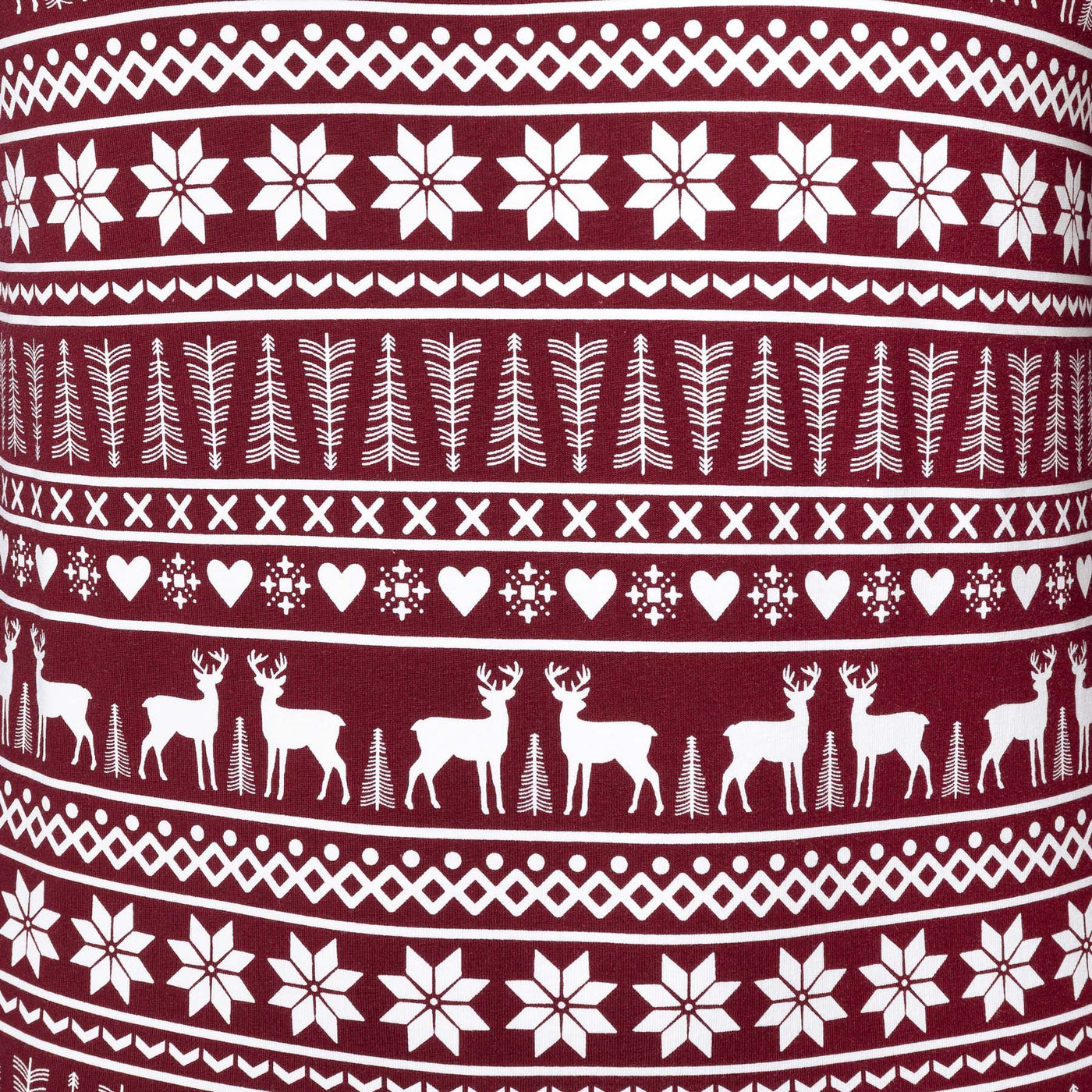 Kids' Burgundy Winter Pattern Pyjamas