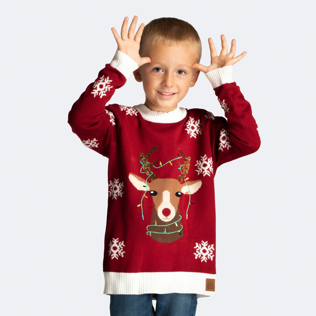 Kids' Cute Reindeer Christmas Sweater