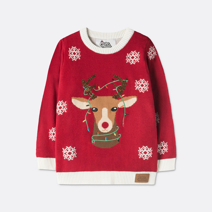 Kids' Cute Reindeer Christmas Sweater