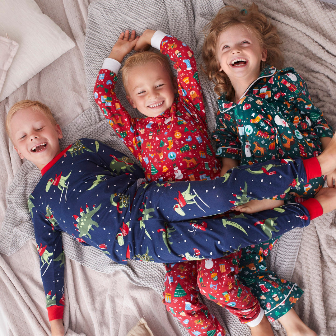 Kids' Dinosaur Christmas Pyjamas