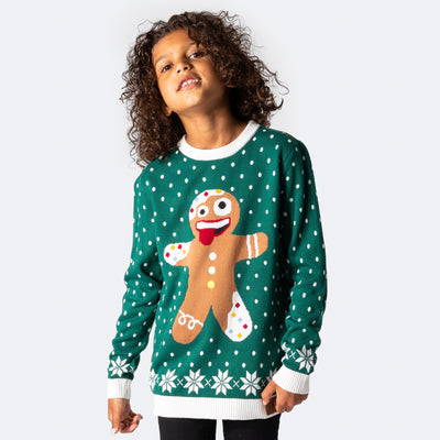 Kids' Gingerbread Christmas Sweater