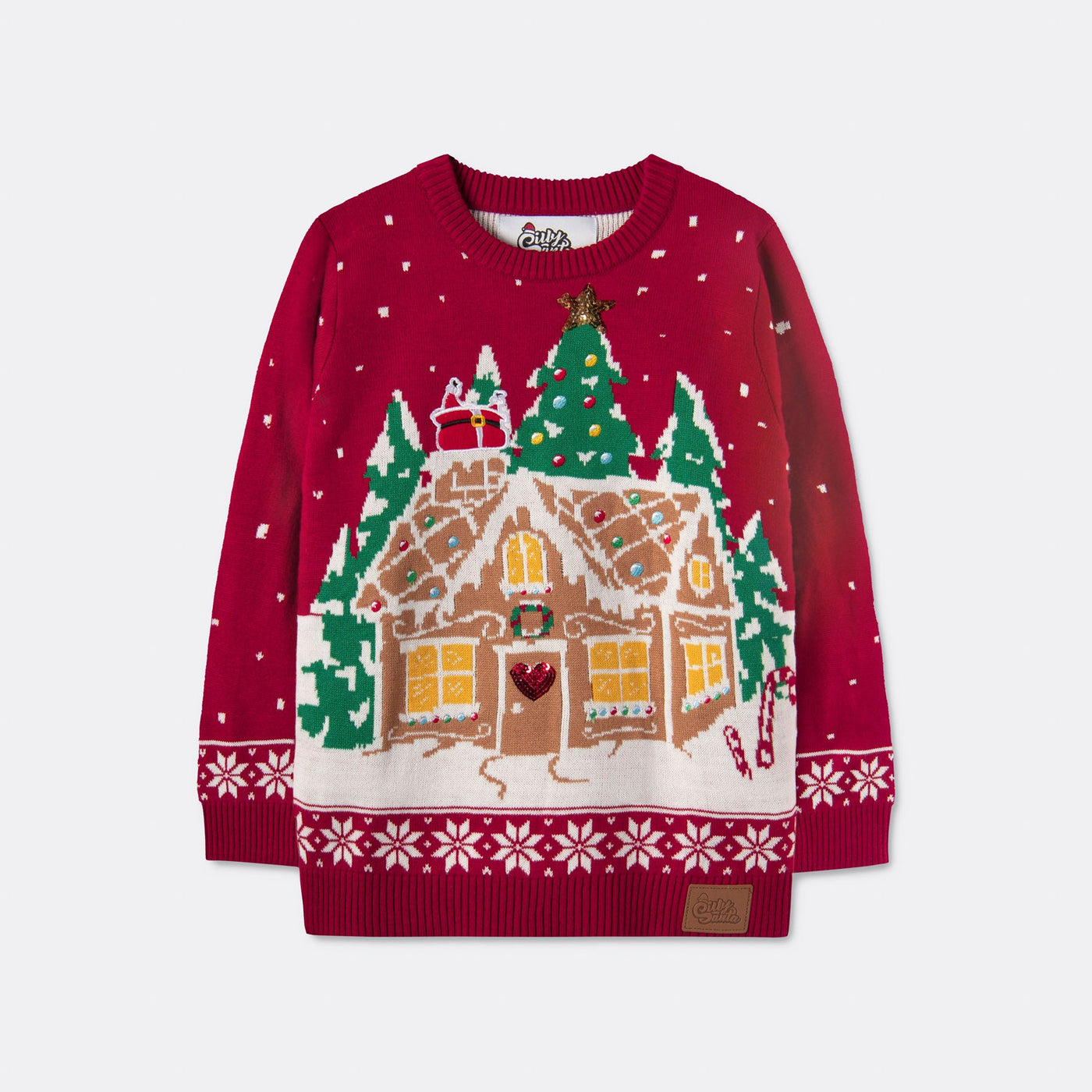 Kids' Gingerbread House Christmas Sweater