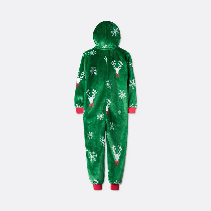 Kids' Green Reindeer Onesie