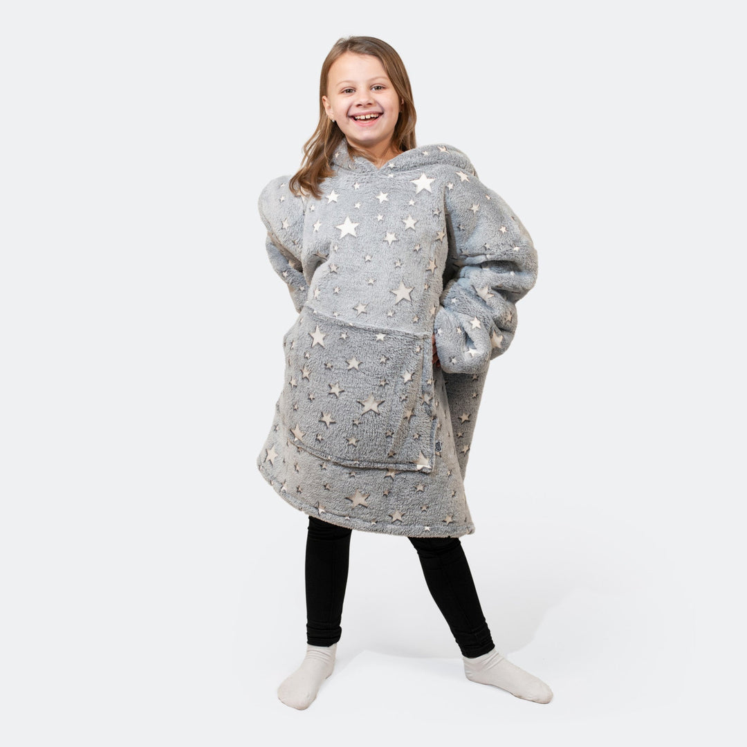 Kids' Grey Stars HappyHoodie