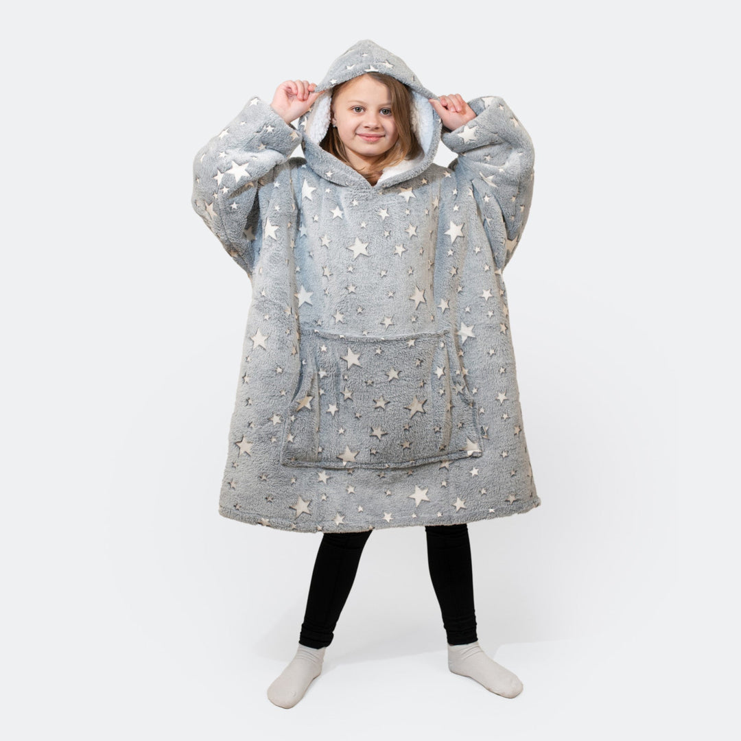 Kids' Grey Stars HappyHoodie