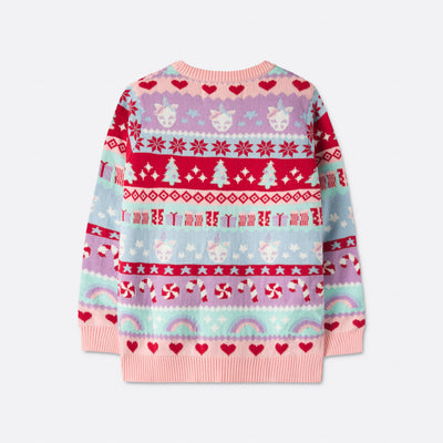 Kids' Pink Christmas Sweater