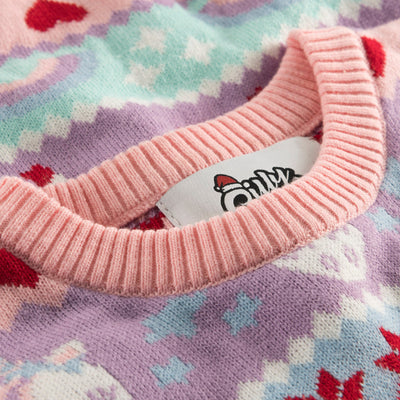 Kids' Pink Christmas Sweater