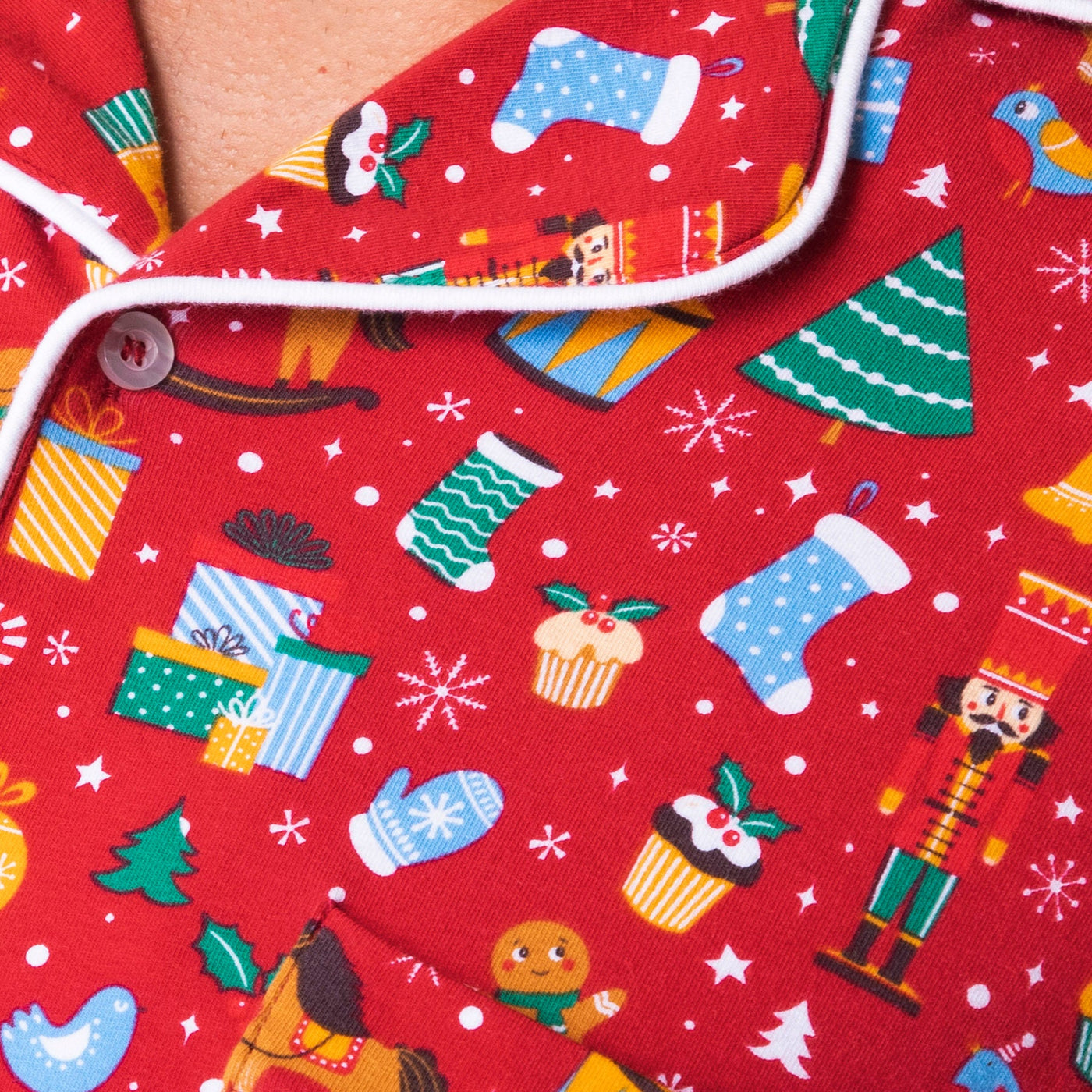 Kids' Red Christmas Dream Collared Christmas Pyjamas