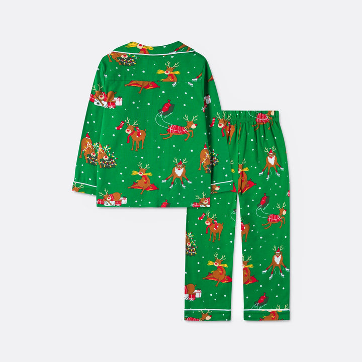 Kids' Reindeer Collared Christmas Pyjamas