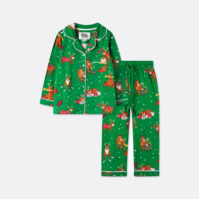 Kids' Reindeer Collared Christmas Pyjamas