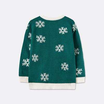 Kids' Rudolph Green Christmas Sweater