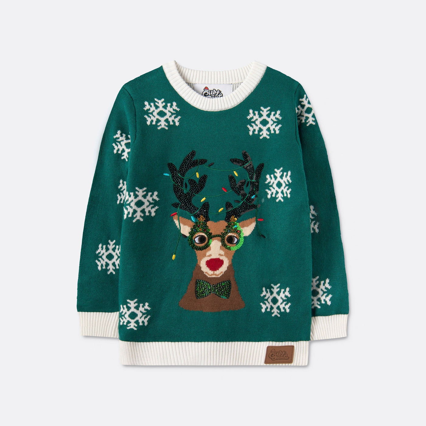 Kids' Rudolph Green Christmas Sweater