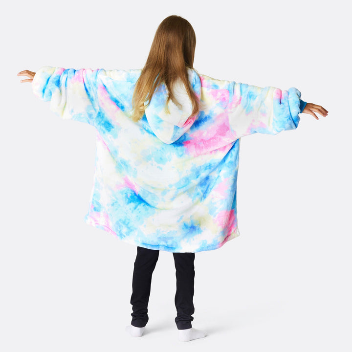 Kids' Tiedye Cyan HappyHoodie