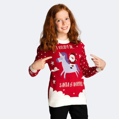 Kids' Unicorn Christmas Sweater
