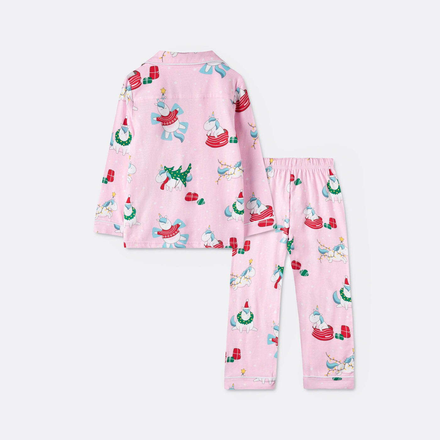 Kids' Unicorn Collared Christmas Pyjamas