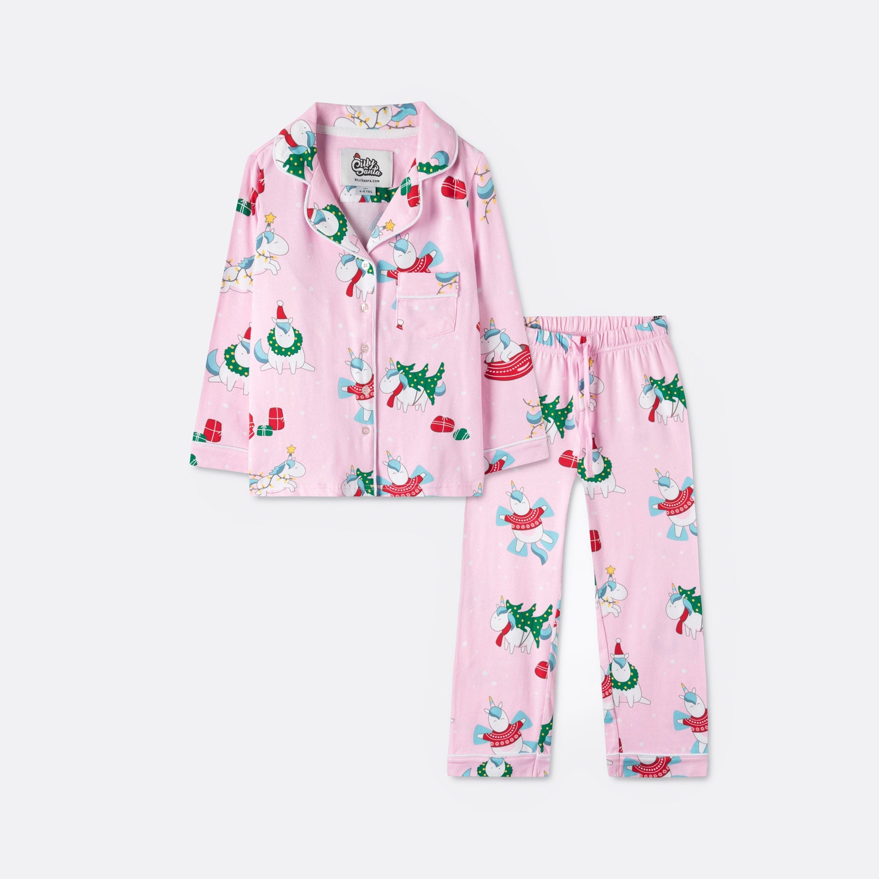 Kids' Unicorn Collared Christmas Pyjamas – SillySanta.com