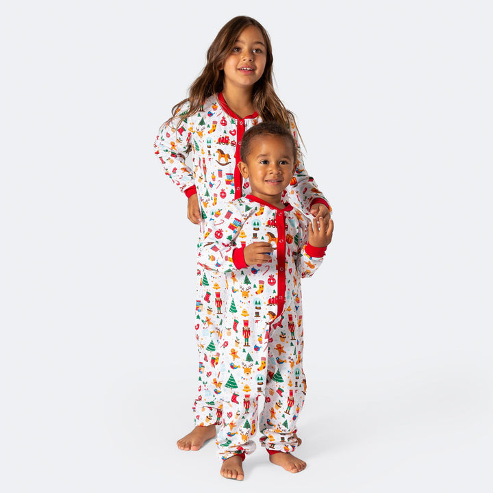 Kids' White Christmas Dream Overall Christmas Pyjamas