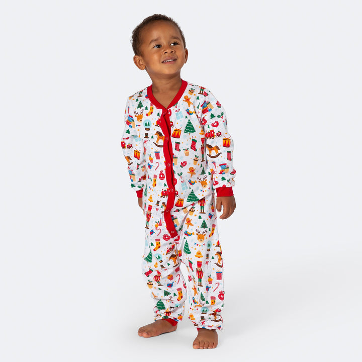 Kids' White Christmas Dream Overall Christmas Pyjamas