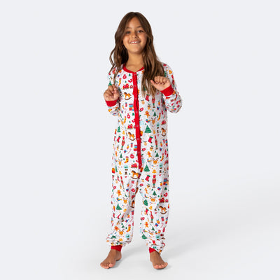 Kids' White Christmas Dream Overall Christmas Pyjamas