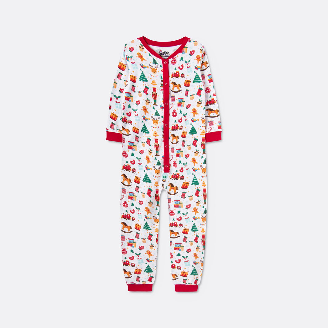 Kids' White Christmas Dream Overall Christmas Pyjamas