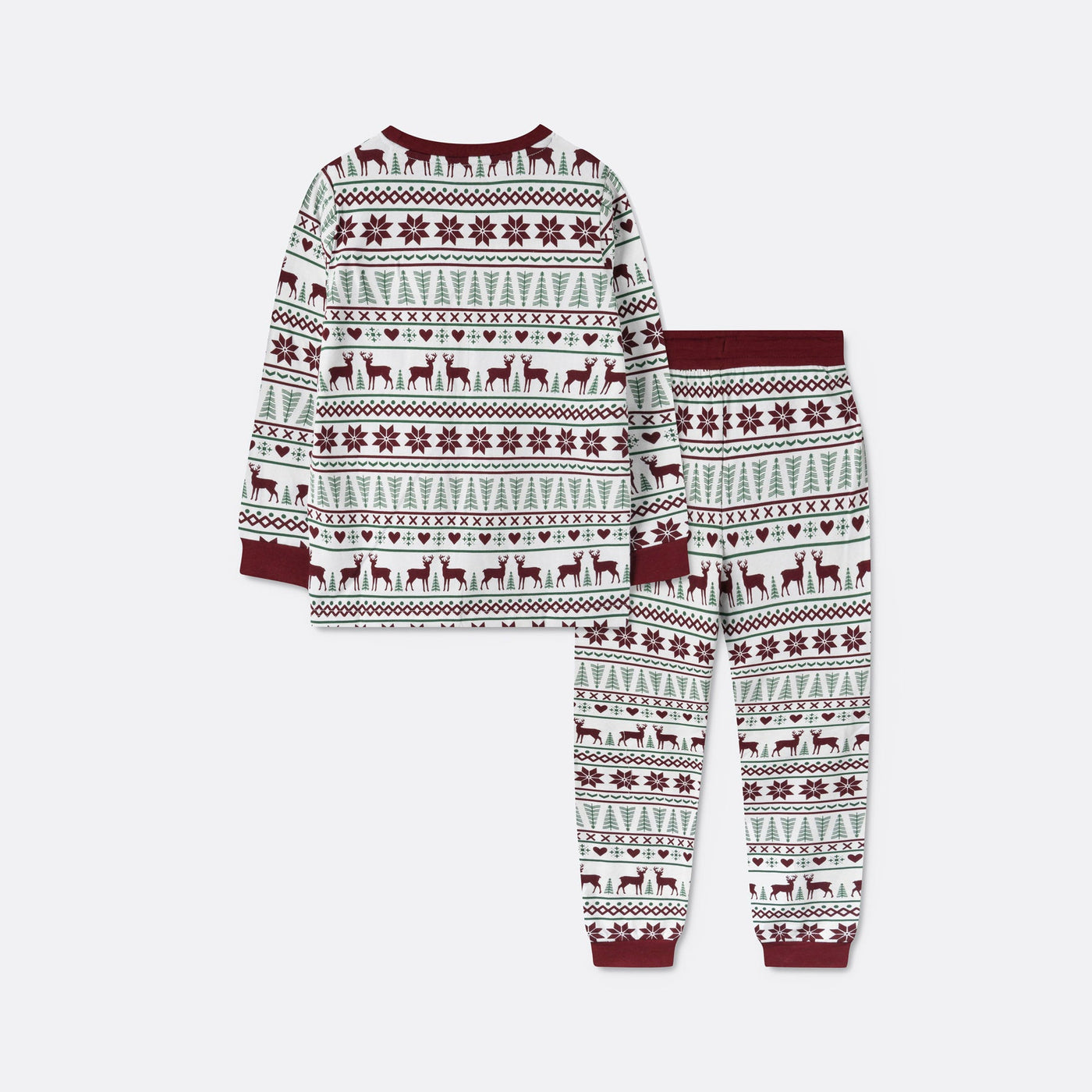 Kids' White Winter Pattern Pyjamas