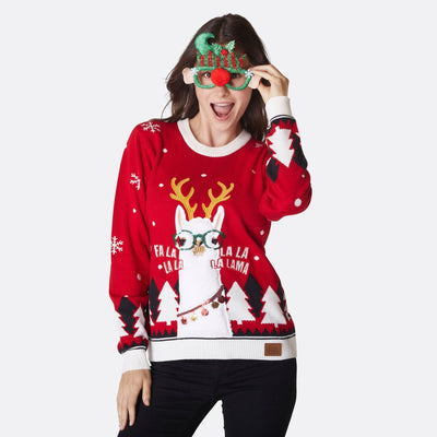 Women's Lama Christmas Sweater