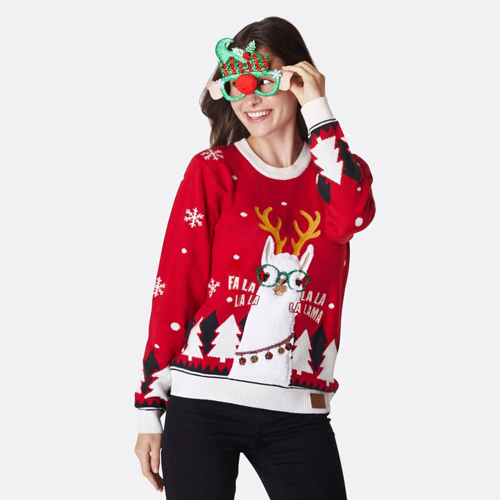 Women's Lama Christmas Sweater