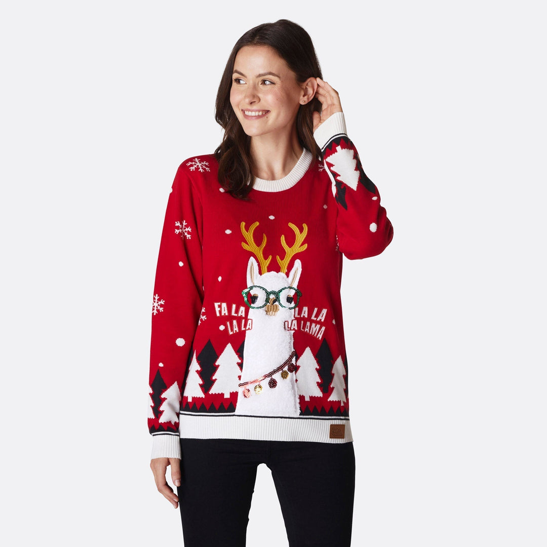 Women's Lama Christmas Sweater